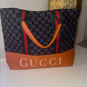 Denim  G G inspired  Tote Bag